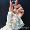 Cordão Curto para Celular com Contas de Cristal e Pingente de Flor, Corrente Estilo Fresco com Contas e Espaçadores para Capa de Celular