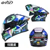 Casco de Moto Publicitario para Hombres y Mujeres, Casco Integral de Moto Universal para Todas las Estaciones, Luz Trasera LED, Casco Abierto de Invierno Certificado 3C/Dot