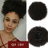 Moño de peluca africana transfronterizo, moño de pelo de oruga europeo y americano, moño de pelo rizado esponjoso con cordón, peinado de moño natural