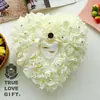 Almohadilla para anillos de boda creativa estilo europeo flor de espuma forma de corazón para anillos suministros de boda estilo occidental caja de anillos venta al por mayor