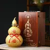 Botella Vacía Bendición de los Cinco Dragones Cerámica de Jingdezhen Botella de Vino Frasco Sellado Decorativo Calabaza Creativa Paquete de 2.5 kg Estilo Simple