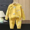 Conjunto de Ropa Interior Infantil de Otoño y Primavera para Niños Algodón Puro Ropa de Otoño para Niño Niña Ropa y Pantalones de Otoño para Bebé Pijamas Ropa para Estar en Casa Venta al por Mayor
