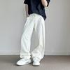 Pantalones holgados de pierna recta ancha Jeans de verano para hombre Paracaidista Delgados con caída Estilo americano High Street Pantalones blancos