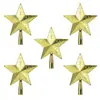 Decoração de topo de árvore de Natal 15cm estrela de plástico banhada a ouro estrela de cinco pontas galvanizada estrela de topo de árvore de Natal Decoração de Natal