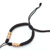 Pulsera de nudo de flor de durazno semiacabada tejida a mano pulsera diy cuerda de mano no tejida cuentas de transferencia portátiles hebilla de la paz joyería de plata