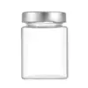 Botellas dispensadoras cuadradas de vidrio, transparentes, resistentes a altas temperaturas, de grado alimenticio, frascos sellados para el hogar, botellas vacías Mason de alta gama al por mayor