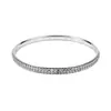 Pulsera de Moda Europea y Americana Lujosa y Moderna con Broche Redondo Incrustado de Diamantes Super Brillantes, que Exuda una Sensación de Alta Gama