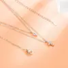 Exquisito Collar de Cruz y Gota de Agua de Doble Capa, Versátil y Elegante, Cadena para Clavícula para Mujer, Gama Alta y Lujo Ligero