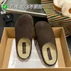 Zapatos Birkenstock Retro para Mujer Suela Gruesa Tacón Oculto Piel Genuina Pantuflas Nuevas Otoño/Invierno Felpa Adicional Birkenstock Zapatos de Media Pantufla