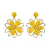 Pendientes Florales Grandes de Rafia Estilo Vacacional Junto al Mar Populares de Lujo Ligero Pendientes de Estrella de Mar Pendientes Elegantes de Nicho