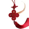 Mineral Crudo Cinabrio Moneda de los Cinco Emperadores Colgante para Coche con Borlas Dobles Rojas, Arena Imperial de Alto Contenido Colgante para Coche Venta al por Mayor y Dropshipping