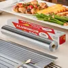 Compra al por mayor de papel de aluminio para barbacoa de varios tamaños de fábrica, papel de aluminio para freidora de aire de cocina doméstica, papel de aluminio para horno