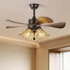 Lámpara de araña con ventilador, sala de estar moderna y minimalista, dormitorio, luz de ventilador de techo integrada, comedor, estilo francés, moderno de mediados de siglo, luz de ventilador de palas rectas