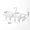 Tendedero Plegable para Calcetines para Uso en el Hogar con Múltiples Pinzas para Secar Ropa en el Balcón, Pinzas para la Ropa Multifuncionales Especiales para Ropa Interior