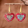 Pendientes colgantes de piedra emperador de colores de moda en Amazon, forma de gota, para mujer, temperamento bohemio, pendientes multicolor
