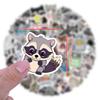 60 adesivos de grafite de guaxinim fofo da série de animais para mala, copo, scooter, atacado