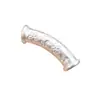 Plata de Ley s999 Textura Martillada Carácter Fu Pata de Gato Media Pulsera Tubo Curvo Cristal Wenwan Cuerda Trenzada para Mano Collar Accesorios Hechos a Mano DIY