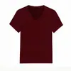Camiseta [Lyocell Tencel + Lã Merino] com Decote V e Pequenas Mangas Bufantes, Design Estiloso e Elegante, Blusa Feminina de Verão Fina de Manga Curta