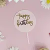 Acrílico decoração do bolo cartão mãe dia dos pais crianças do bebê aniversário HB cozimento aniversário plug - in atacado