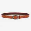 Cinturón de Piel de Vaca para Mujer, Cinturón de Diseño de Nicho para Hombre, Cinturón de Hombre con Hebilla de Pin, Cinturón de Cintura Retro de Moda