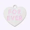 Nuevo Llavero Colgante Etiqueta Pequeña de Texto de un Lado Corazón Fprever Forever Color Caramelo Accesorios en Inglés