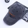 Gorra de Béisbol para Hombre y Mujer Comercio Exterior Transfronterizo Lavada Vieja Todas las Combinaciones Bordada con Letra Bordada Algodón Suave Gorra Superior