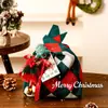 2026 Novas Decorações de Natal Bolsa com Cordão Embalagem de Maçã para Véspera de Natal Bolsa de Presente Bolsa de Presente de Doces com Alça