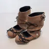 Botines Nuevos de Otoño 2026 Estilo Coreano con Lazo Hueco, de Doble Uso, para Niñas, Zapatos de Cuero de Moda Estilo Ballet para Niñas Pequeñas