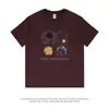 Camiseta Masculina Verão 230g Estampa Graffiti Cósmico, Camiseta Básica Casual Estilosa Masculina Gola Redonda Marca Tendência, Estilo Ins Feminino