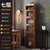 Armário de exposição estilo chinês, armário de chá, prateleira de armazenamento multifuncional para uso doméstico, armário de arquivos de escritório, armário de exposição para conjunto de chá, armário de armazenamento