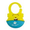Babero de Silicona Ajustable Grande de Dibujos Animados con Bolsillo para Saliva Productos para Bebé Lindo Babero Servilleta para Saliva Bolsillo Babero para Comer para Niños