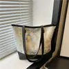 Bolsa Casual Estilo Preguiçoso Literário Renda Borboleta Pequena Fresca Bolsa Colete Bolsa de Mão Grande Capacidade Linda Bolsa de Ombro para Mulheres