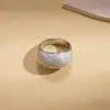 Anillo Redondo Minimalista Europeo y Americano con Goteo de Aceite, Moda de Nicho Transfronteriza, Sensación de Alta Gama, Joyería Exquisita Personalizada para el Temperamento de las Mujeres