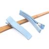 3.5/5cm pinza para el cabello todo incluido DIY hecho a mano color horquilla doble pinza de pico de pato tocado para niños accesorios para el cabello de cinta de color caramelo