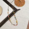 Colar de Coração de Cerâmica Doce Arco-Íris Retro Nicho Verão Dopamina Camadas Colar Fabricante Atacado
