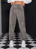 Ropa de mujer transfronteriza europea y americana 2022 Amazon AliExpress pantalones casuales de color liso para mujer pantalones deportivos de lana pantalones con lazo en el tobillo