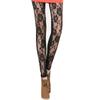 Europeia e Americana Nova Moda Sexy Malha Rosa Crochet Leggings Cor Sólida Respirável Renda Costura Apertado Cropped Calças