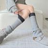 Meias de Tricô de Lã, Meias Quentes de Cano Médio para Outono e Inverno, Estilo Y2K Harajuku, Estilo College Japonês, Meias Largas para Mulheres