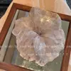 Goma para el pelo de alta gama estilo coreano con estrellas brillantes tipo cielo estrellado y una gran liga para coleta brillante estilo francés para mujer