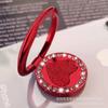 Soporte magnético para coche con hebilla de anillo totalmente metálica, redondo, brillante, con diseño de amor, adecuado para anillo de funda de teléfono móvil