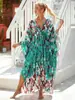 Casaco Blusa Biquíni de Viscose Europeu e Americano Transfronteiriço Roupa de Banho para Fontes Termais Vestido de Praia ao Ar Livre para Mulheres Xale para Roupa de Banho