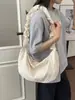 Nova Bolsa Plissada Xadrez Estilo Verão 2026 para Meninas, Bolsa Tote Grande de Ombro e Transversal, Bolsa Nuvem Fashion