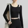 Ropa de Yoga Tallas Grandes para Mujeres Gorditas, Top de Manga Larga Off-the-Shoulder, Pantalones Rectos de Pierna Ancha de Cintura Alta, Conjunto de Ropa Deportiva para Fitness para Mujeres, Otoño
