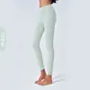 Calça de Yoga LULU Sem Marcas Feminina Cintura Alta Emagrecimento Quadril Linha T Nua Alta Elasticidade Apertada Corrida Fitness