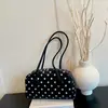 2026 Verão Novo Estilo Coreano Bolsa Almofada Feminina Nicho Bolinhas Bolsa de Ombro Único Fashion Simples Elegante Bolsa de Braço