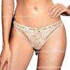 Calça sexy V transparente de renda vazada para mulheres americanas e europeias, calcinhas de algodão no entrepernas, fabricantes atacadistas de lingerie