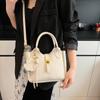 Bolsa de cesta de vegetais portátil de nicho da Coreia do Sul, feminina, primavera de 2025, nova bolsa de balde da moda, bolsa transversal multifuncional