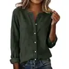 2026 Site Independente Europeu e Americano da Amazon Algodão Bambu Plus Size Casual Gola Alta Camisa Feminina de Manga Longa