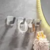 Gancho de roupa de acrílico sem furos gancho de roupa toalha de banho atrás da porta gancho de casaco cozinha e banheiro gancho adesivo
