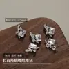 Accesorios para Uñas Lazo Largo de Ángulo Recto con Diamantes Apilados, Caramelo de Roca Blanco Brillante, Lazo Lateral Plateado Producto Terminado con Diamantes Apilados